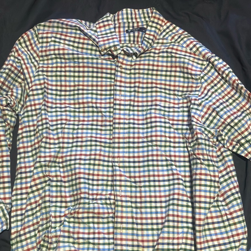 Daniel Cremieux Red and Blue Casual Button Down Shirt